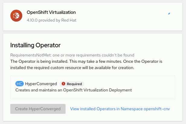 OpenShift Virtualization Operator